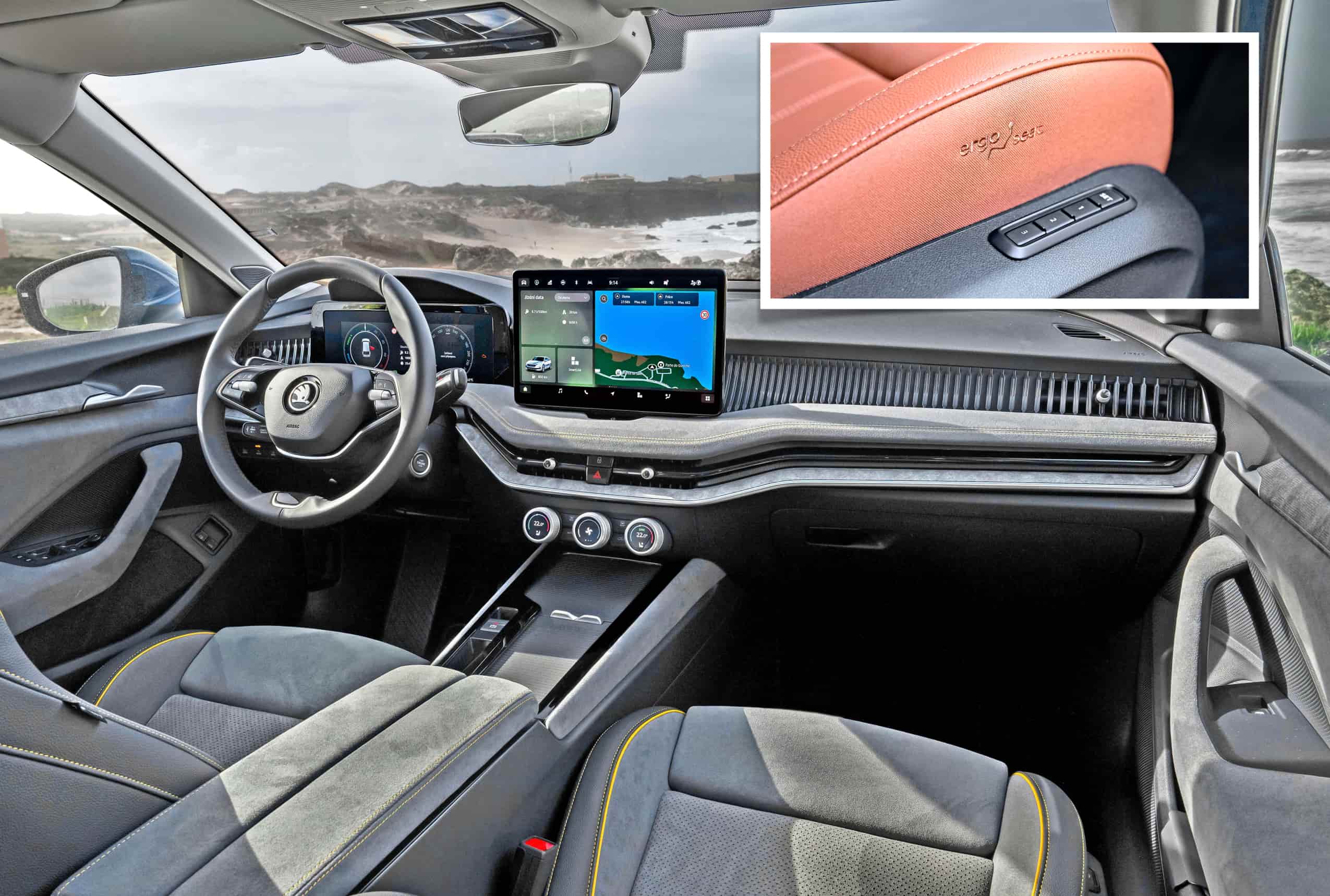 skoda superb 2024 deska rozdzielcza sterowanie fotelem