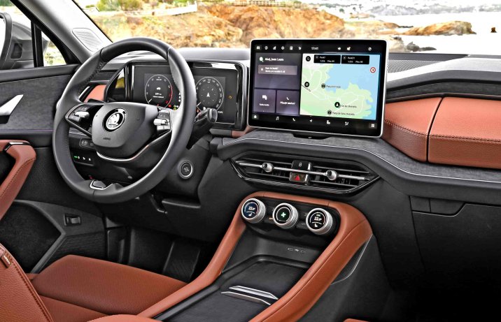 Nowa Skoda Kodiaq (2024) – wnętrze, deska rozdzielcza