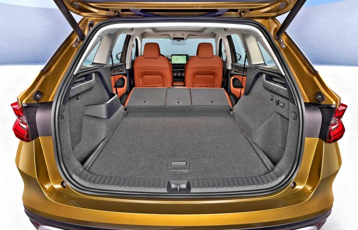 Nowa Skoda Kodiaq (2024) – bagażnik, złożona kanapa