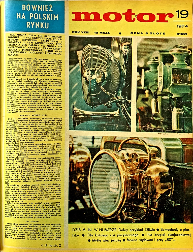 Motor Retro nr 19 z 1974 r okladka