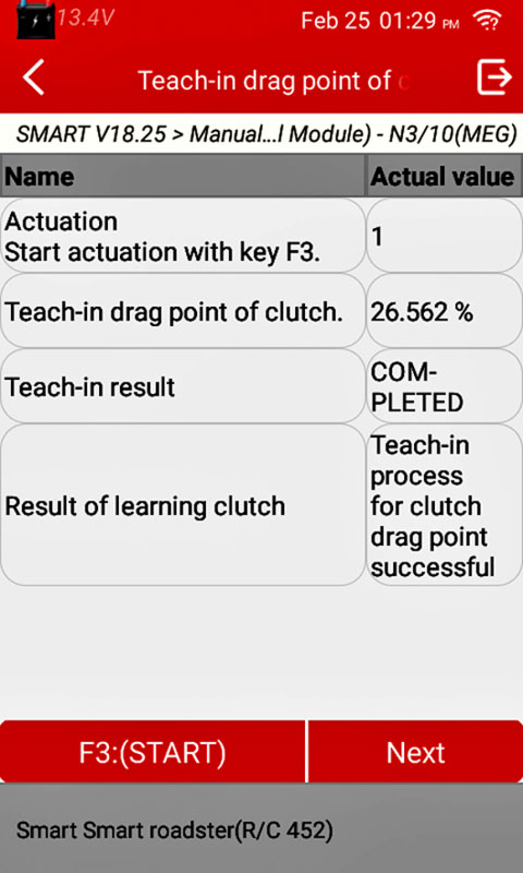 Test skanera Launch Creader Elite X431_kalibracja