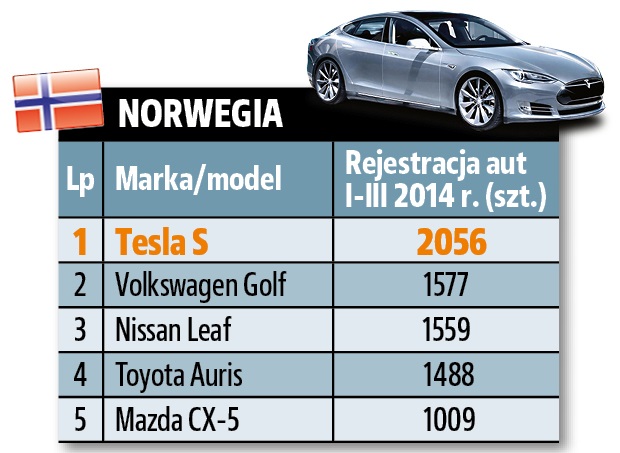 norwegia_sprzedaz aut 1Q 2014 Europa
