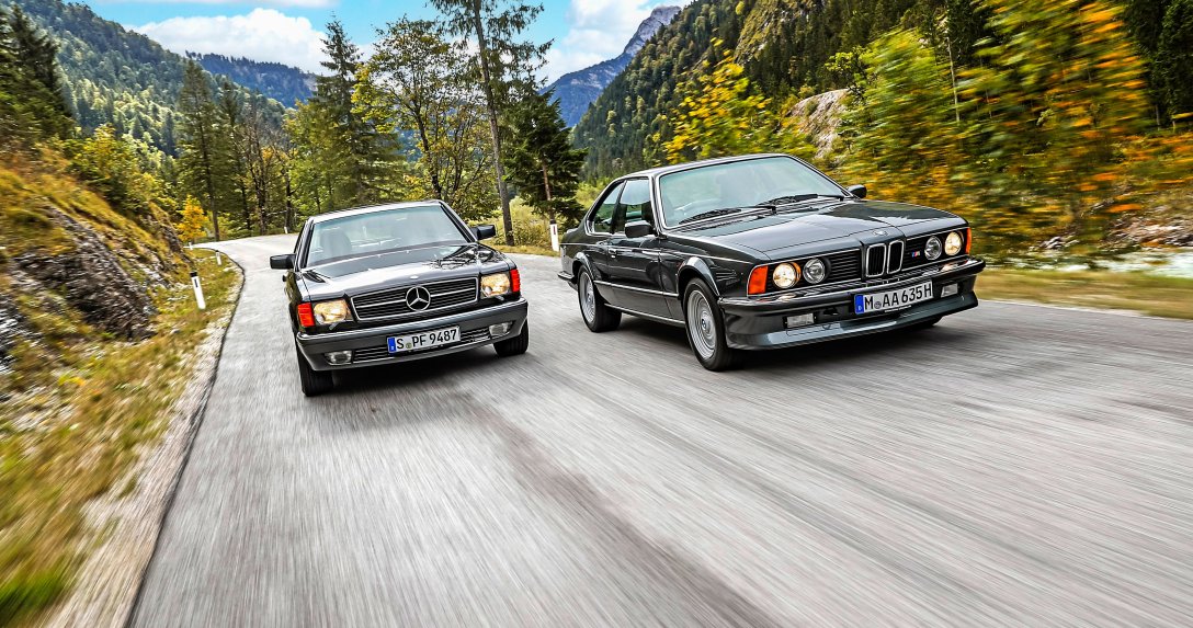 Mercedes 560 SEC i BMW M635i