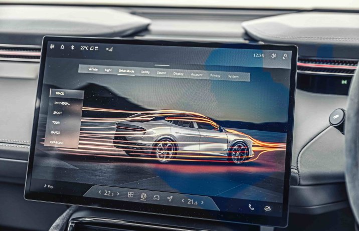 Lotus Eletre R – deska rozdzielcza