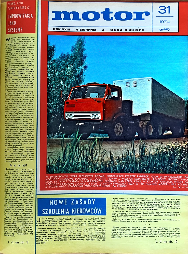 Motor Retro nr 31 z 1974 r okladka