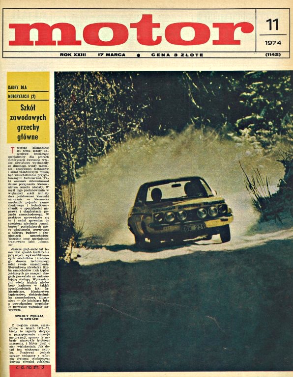motor numer 11 z 1974 roku okładka