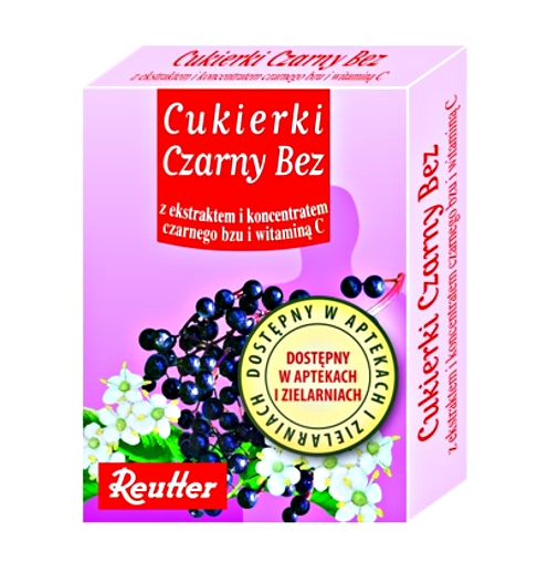 cukierki czarny bez opakowanie