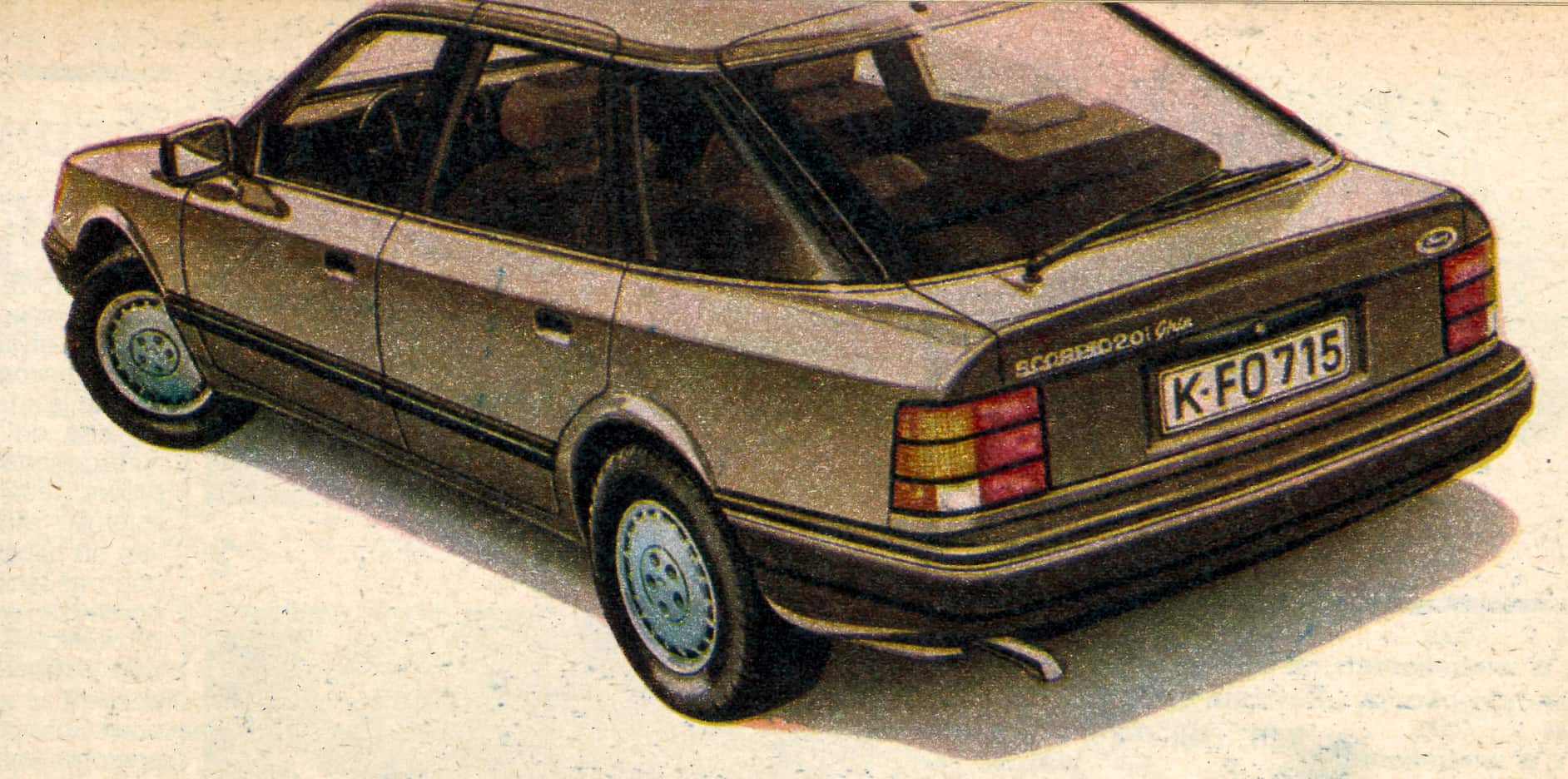 ford scorpio 2.0i ghia 1985 widok z góry