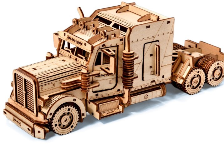 drewniany model Little Story Drewniane Puzzle 3D Ciężarówka