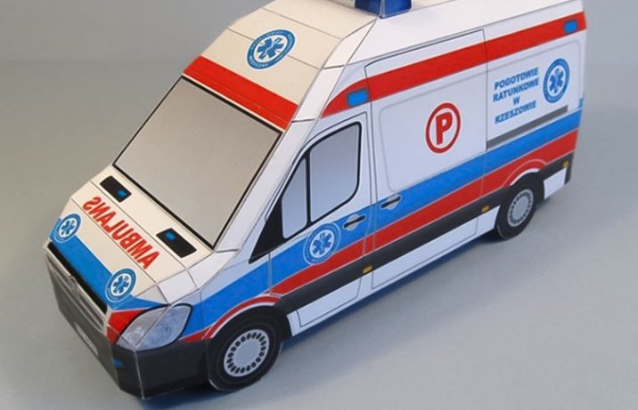 model papierowy – ambulans