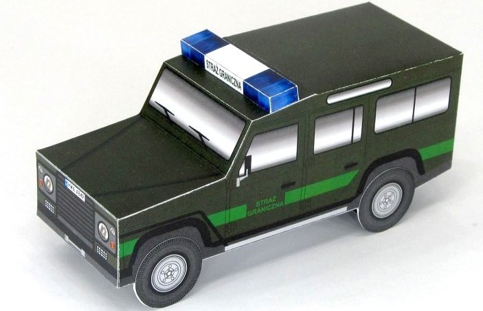model papierowy – pojazd straży granicznej