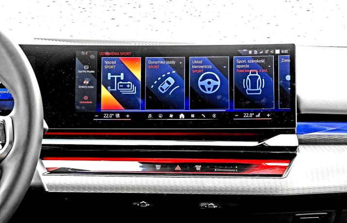 BMW i5 eDrive40 – ekran, tryby jazdy