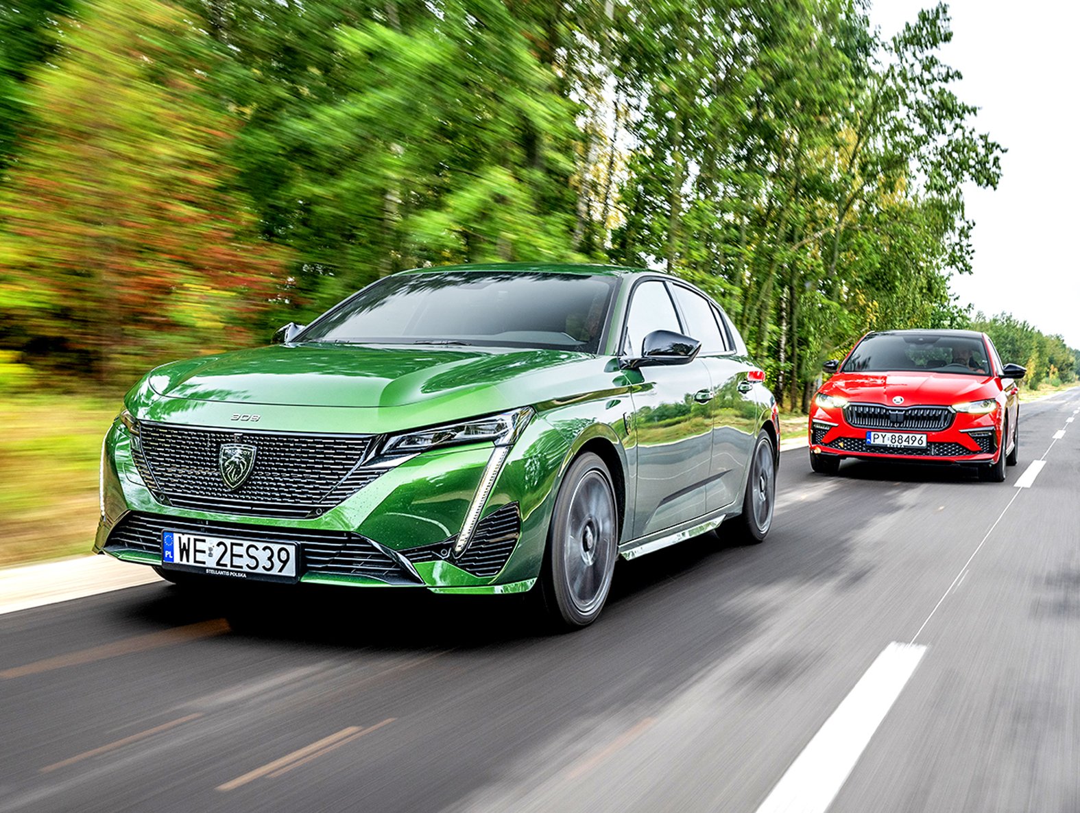 Peugeot 308, Skoda Scala - test, porównanie 2024 - przód 02