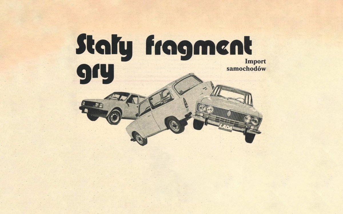 Stały fragment gry – czyli o imporcie samochodów | „Motor” nr 42/1984