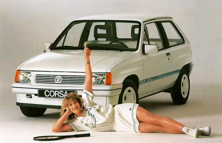Opel Corsa A  wersja specjalna Steffi Graf – przód