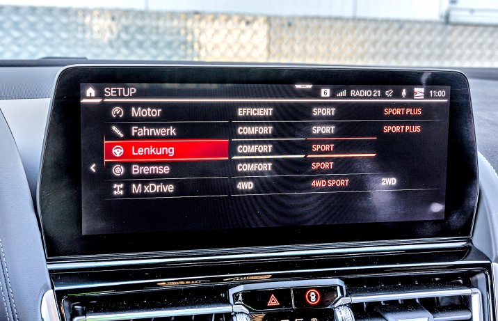 BMW M8 Competition – wyświetlacz