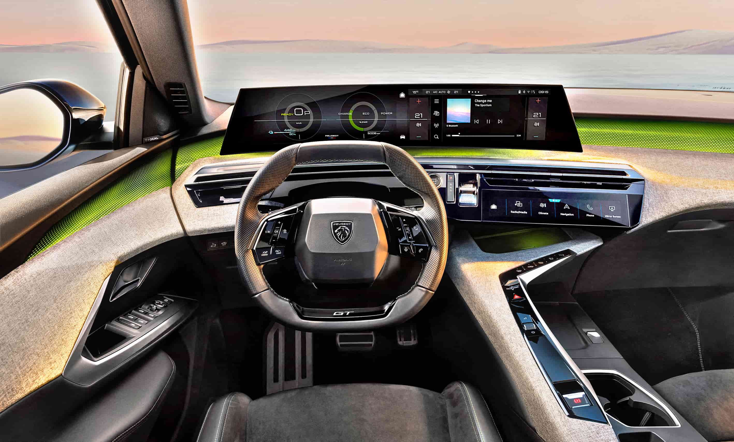 Peugeot E-5008 – deska rozdzielcza