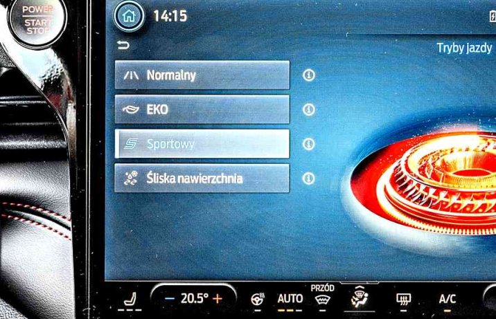 Ford Puma II FL ST 1.0 EcoBoost Hybrid – deska rozdzielcza, ekran, tryby jazdy