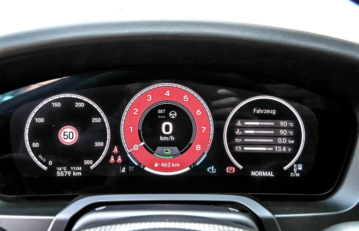 Porsche 911 Carrera 4 GTS – wskaźniki