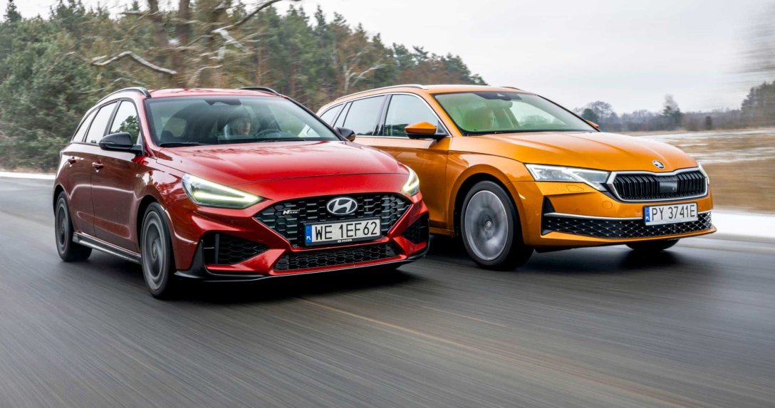 Hyundai i30 Wagon, Skoda Octavia Combi – przody