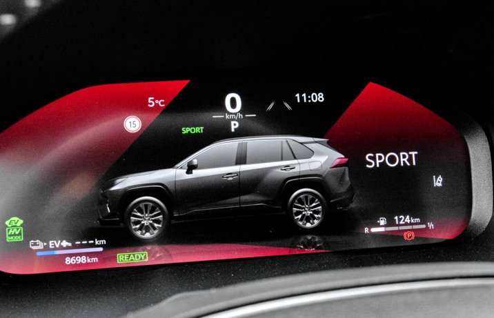 Toyota RAV4 2.5 Plug-in Hybrid GR Sport – wskaźniki