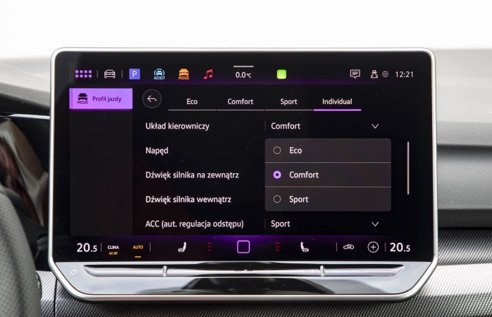 Volkswagen Golf GTI - ekran