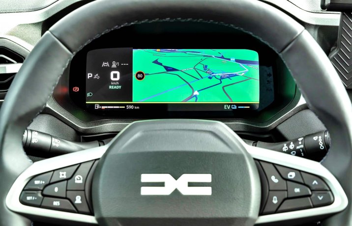 Nowa Dacia Bigster 2025 Journey – wnętrze, cyfrowe wskaźniki