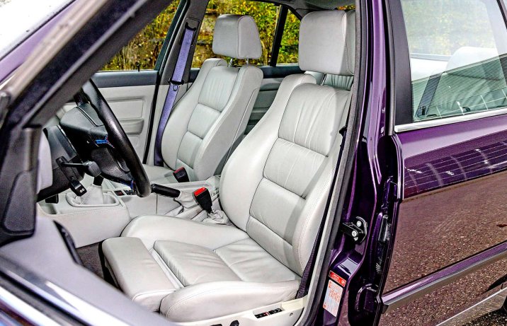 BMW M5 (E34) – wnętrze, fotele z przodu