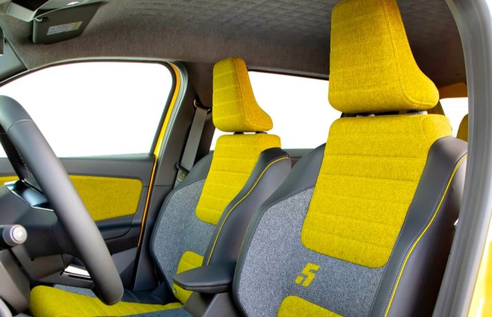 Renault 5 E-Tech 150 KM comfort range iconiq cinq 2025 – fotele