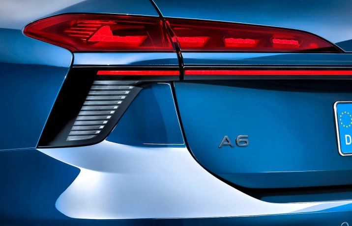 Nowe Audi A6 2025 – światła OLED z tyłu