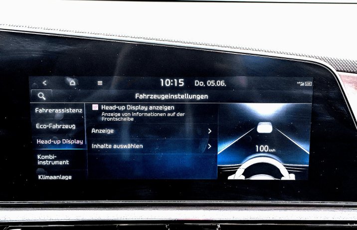 Kia Niro 1.6 GDI HEV 6DCT 2025 – test – wyświetlacz head-up