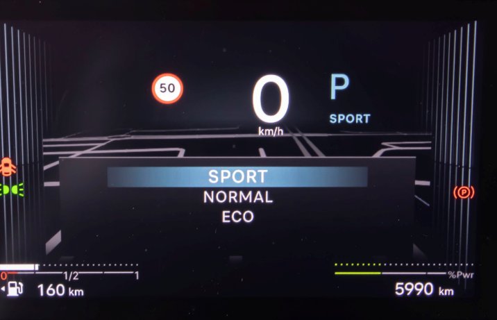 Citroen C4 tryby jazdy