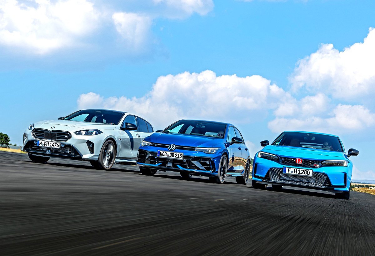 BMW M135 xDrive, Honda Civic Type R, VW Golf R – który kompakt jest najszybszy na torze, który najlepszy na co dzień? | PORÓWNANIE