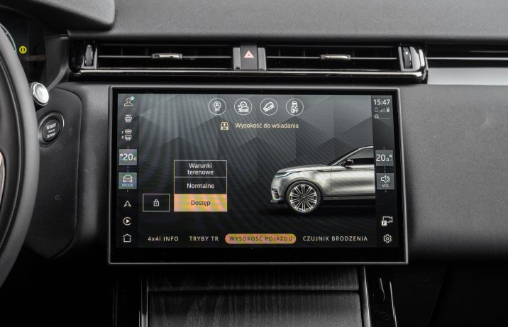 Range Rover Velar - regulacja prześwitu