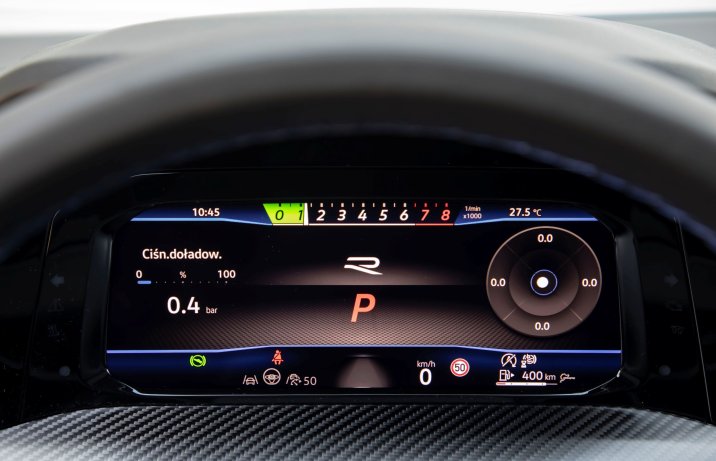 VW Golf R Black Edition - zegary