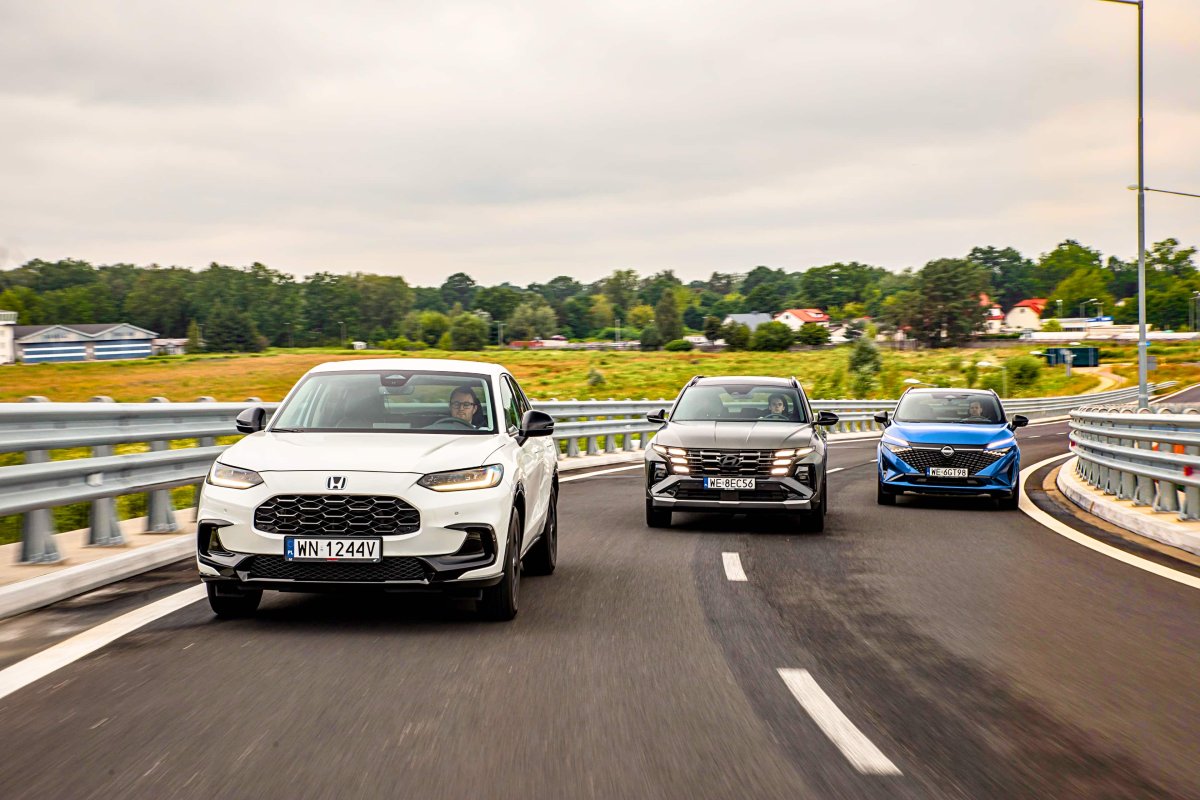 Honda ZR-V, Hyundai Tucson, Nissan Qashqai – trzy sposoby na hybrydowego SUV-y | PORÓWNANIE
