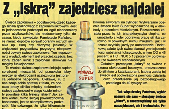reklama świec Iskra
