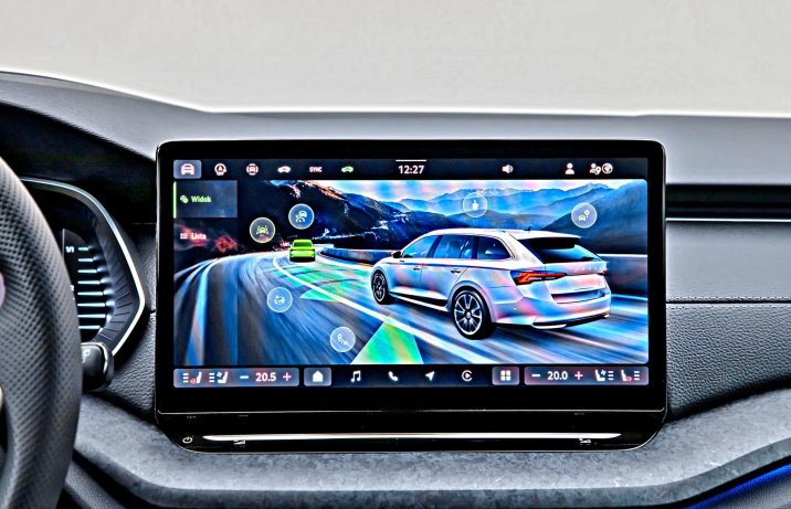 Skoda Octavia IV – ekran z systemami wsparcia