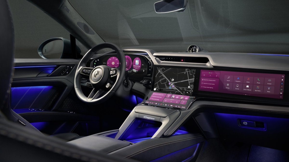 Kraina wielkich ekranów – Porsche zaprezentowało wnętrze nowej generacji elektrycznego Cayenne