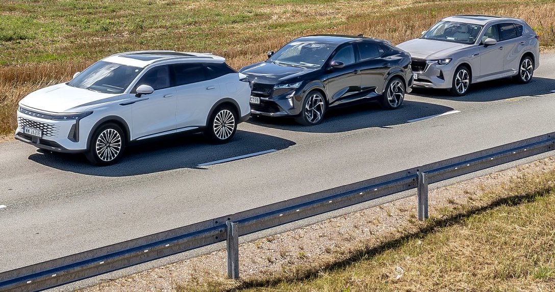 Mazda CX-60, Omoda 9, Renault Rafale (2025) - test, porównanie - przód