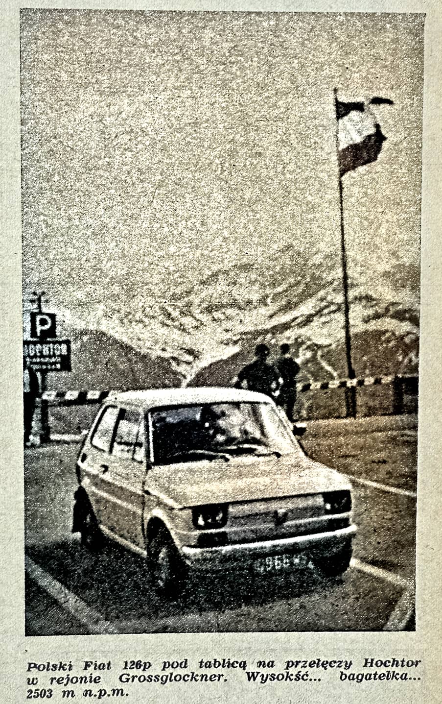 motor numer 47 z 1975 roku fiat 126p w podróży