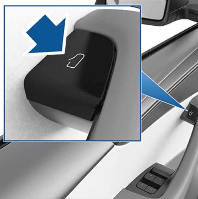 mechanizm zwalniania klamki w Tesli