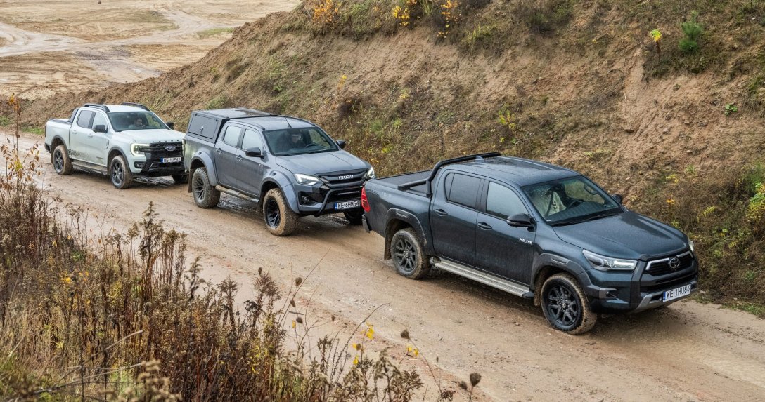 Ford Ranger, Isuzu D-Max, Toyota Hilux – na szutrowej drodze