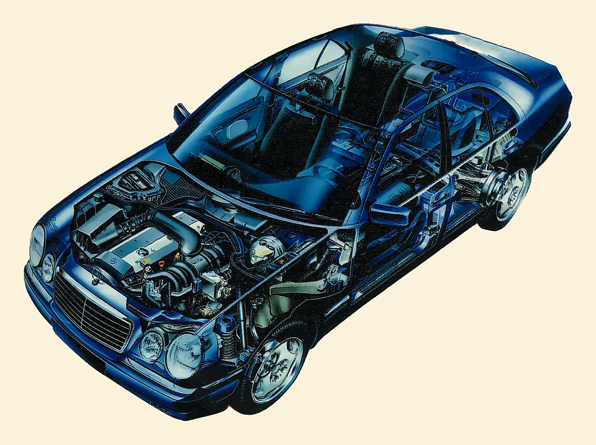 mercedes w210 przekrój