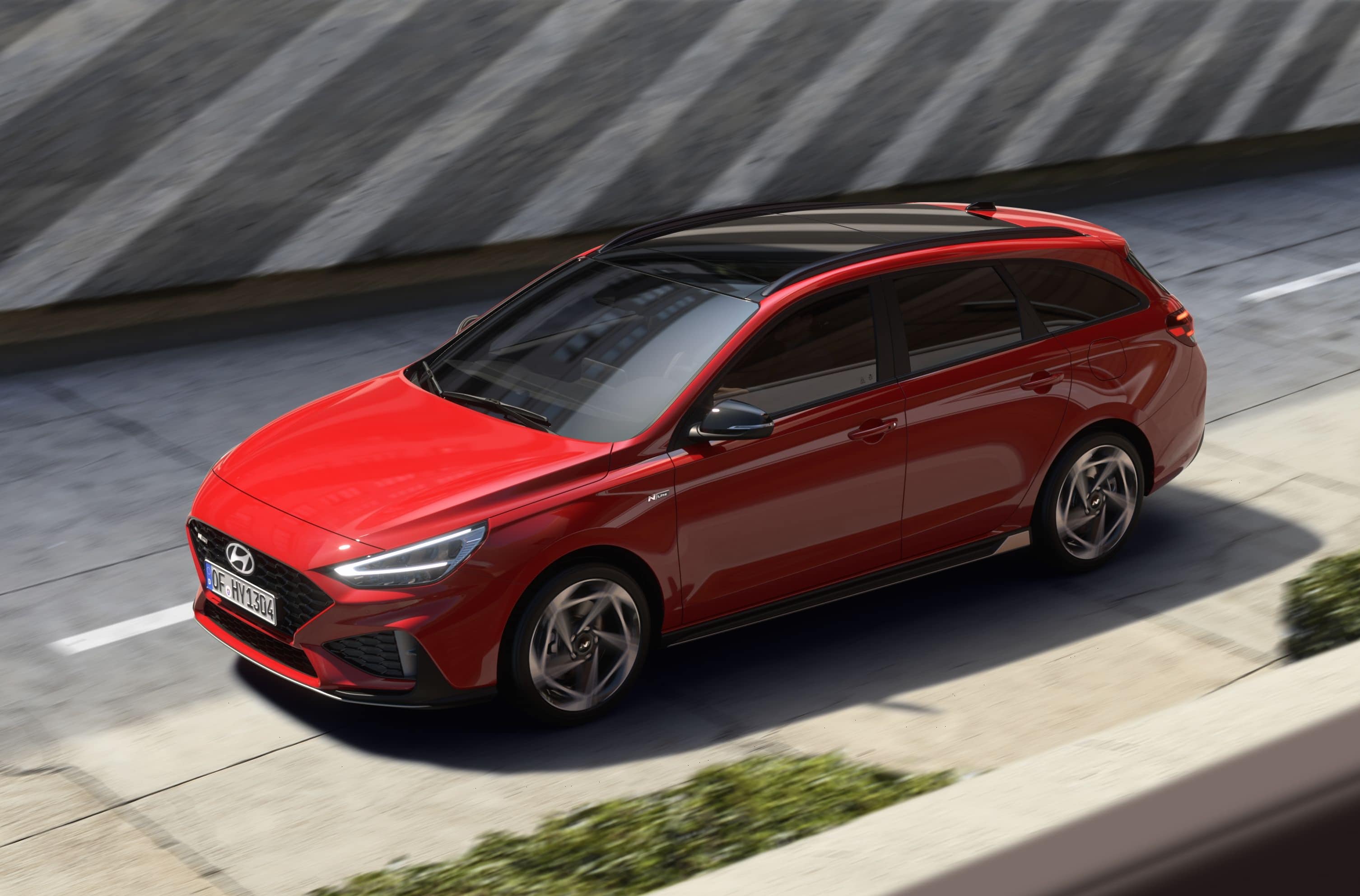 hyundai i30 wagon n line widok z góry