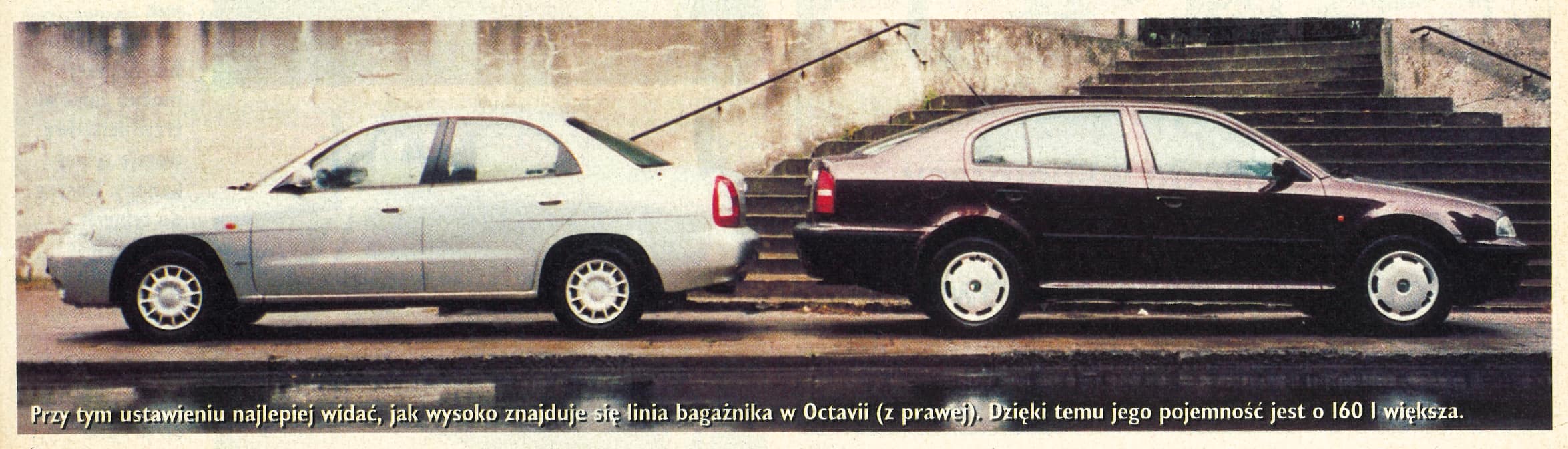 Daewoo Nubira 1.6 SX i Skoda Octavia 1.6 GLX – boki