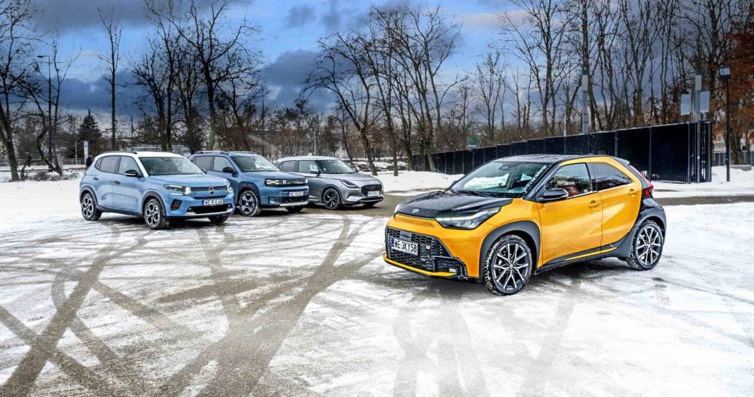 Citroen C3, Fiat Grande Panda, Suzuki Swift, Toyota Aygo X – przody