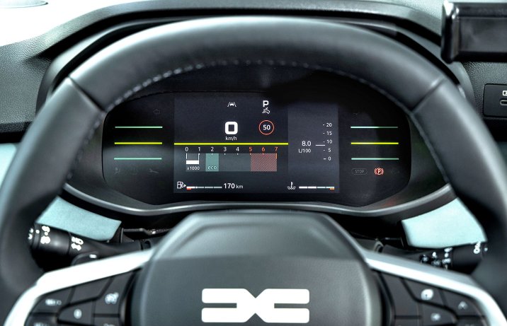 Dacia Sandero Stepway III Eco-G 120 auto Extreme – deska rozdzielcza, wyświetlacz wskaźników