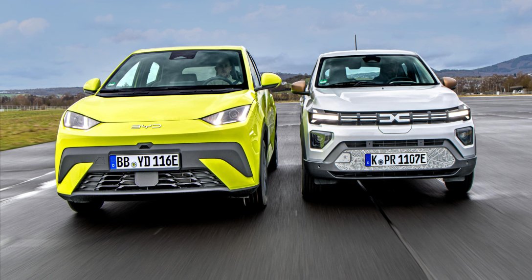 BYD Dolphin Surf, Dacia Spring – przody