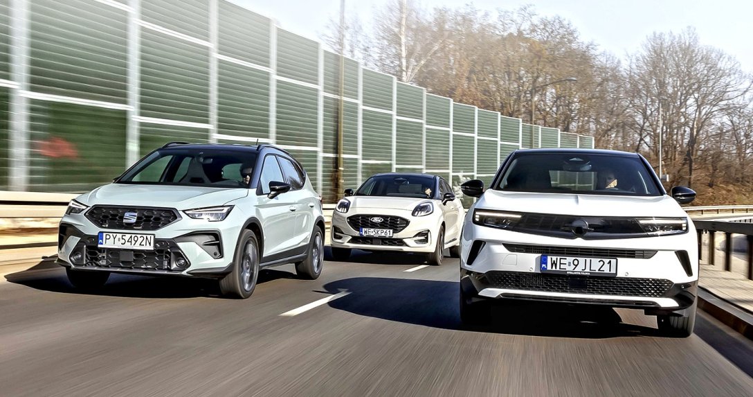 Ford Puma, Opel Mokka, Seat Arona (2026) - test, porównanie - przody